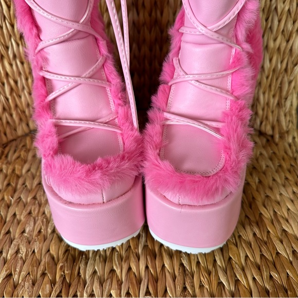 New Demonia x Dolls Kill Pure Vigilance Platform Boots - Picture 6 of 10